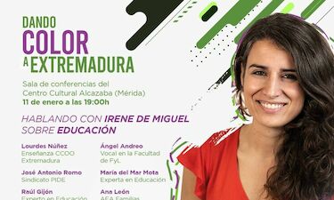 Irene de Miguel inicia campaña 'Dando Color a Extremadura' con acto sobre educación